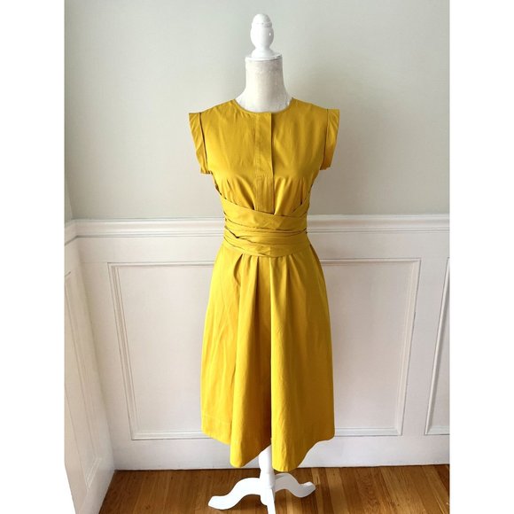 Hobbs London Dresses & Skirts - Hobbs London Tie Waist Shirt Dress Yellow 4